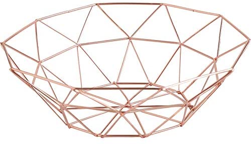 Aiwanto Fruit Bowl Fruit Basket Fruit Storage Basket Storage Box Fruit Tray for Dinning Table Gold