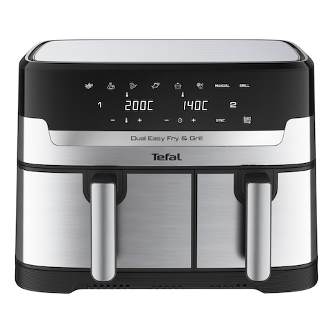 Tefal Dual Easy Fry and Grill Air Fryer EY905D40 Black and Grill 2700W