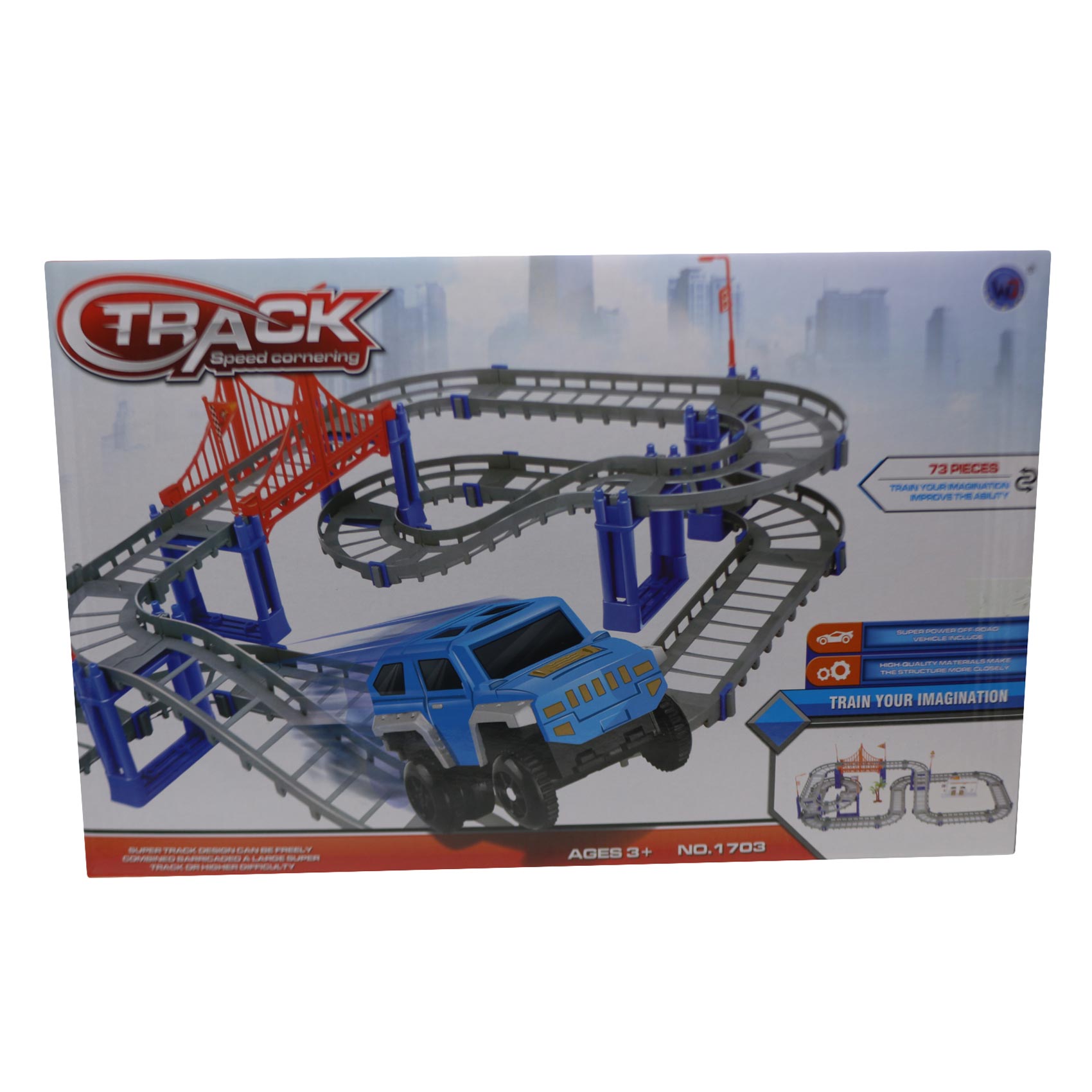 Train Track Car Play-set 73 Pieces