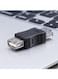Generic USB Female To Female Connector USB Double Female Head Conversion Adapter, Black
