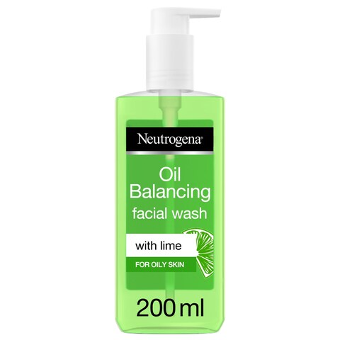 Buy Neutrogena Oil Balancing Facial Wash Lime For Oily Skin 200ml in UAE