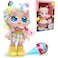 Fitto pretty stylish modern American girl doll with yellow boots, large blue eyes, unicorn-colored hair with a battery, a singing doll toy ice cream blind box surprise 12-inch toy for girls