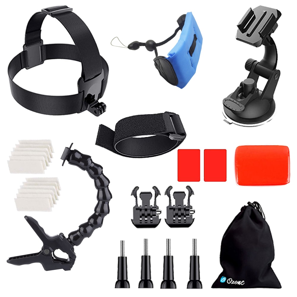 أوزون Ozone Action Camera Accessories 25 In 1 Diving And Surfing Kit For Gopro Hero 8 Hero 8