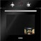 La Modano 60 CM Built-in Gas Oven With Knob Control, Double Glass Door, Rotisserie, Turbo Oven, Cooling Fan, Digital Timer, 64L Cavity, LED Display, One year Manufacture Warranty - LMBO602GB Black