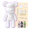 DIY PAINT YOUR OWN BEARBRICK BEAR FIGURE KIT (7 inch - 18 cm) Pour Over Acrylic Fluid Paint and create a unique display piece. COLORS: White, Black, Mint-Green