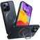 TORRAS 360&deg;Rotatable Ring Designed For iPhone 15 Pro Case, Compatible With MagSafe 15 Pro Case With Stand Translucent Slim Protective Ring Holder Military Grade Shockproof Cover For 15 Pro 2023, Black