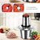 Electric Meat Grinder Household Grinder Food Chopper Stainless Steel Pure Copper Motor Meat Fruit And Vegetable Minced For Home And Commercial Use,2L