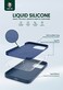 Green Lion Liquid Silicone Case for iPhone 13 Pro Max 6.7", Shockproof Bumper Protection, Anti-Scratch, Anti-Fingerprint - Blue
