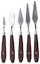 Generic 5Pcs Stainless Steel Palette Knife Mixed Scraper Set Spatula Knives For Artist Oil Painting