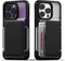 VRS Design Neo Flip designed for iPhone 14 PRO case cover wallet [Semi Automatic Snap door] Credit card holder Slot [2 cards] - Black