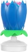 Party Time Blue Romantic Flower Musical Candles Happy Birthday Musical Candle Cake Topper - Cake Decoration