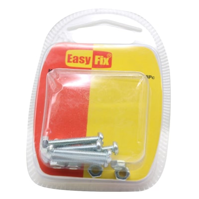 EASYFIX SCREW & NUT 4X25 8PCS