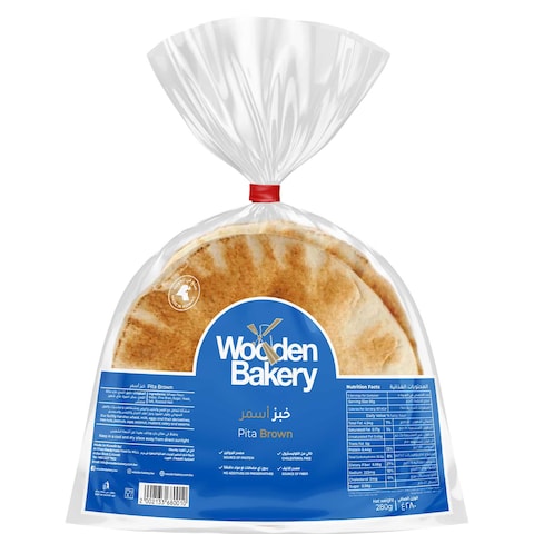 Wooden Bakery Pita Bran Brown Bread 280g