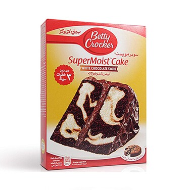 Betty Crocker Cake Mix Super Moist White Chocolate Swirl 517GR