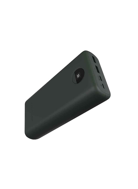 Powerology 30000mAh USB-A AndUSB-C Power Bank 16.5x3.8x6.3cm Black