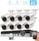 Tomvision - 2K Security Camera System 4CH 2MP Video DVR with 4Pcs 2.0Megapixel Indoor Outdoor Waterproof IP66 Cameras,Home Security P2P, 100ft Night Vision, for Home Business (8CHKIT(1TB), White)