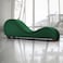 In House Romantic Chaise Longue Luxury And Romantic Design Sofa With Bed Mode Solid Pattern Of Velvet Fabric - Dark Green