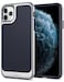 Spigen - iPhone 11 PRO Neo Hybrid cover/case with Midnight Blue TPU Back - Satin Silver