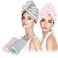 Generic 2 Pack Strip Pattern Hair Drying Towel