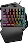 HXSJ V100 35 Key Single Hand Membrane Mini 35 Keys Gaming Keyboard with USB Wired for PUBG LOL CS Gamer

