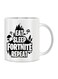 Fast Print Eat Sleep Fortnite Repeat Printed Ceramic Mug White/Black 350ml