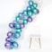 Party Time 47-Pieces Green Blue &amp; Purple Chrome Balloon and Confetti Balloon Arch Decoration Set  - For Birthday Party, Bridal Shower, Proposal and Wedding Decoration Kit