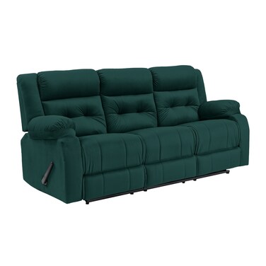 إن هاوس كرسي استرخاء ثلاثي منجد بالمخمل - أخضر غامق - NZ30