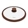 Fissman Lid Arcades 26 cm With Dark Brown Marble Silicone Rim (Glass)