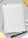 Lowha Spiral Notebook With 60 Sheets And Hard Paper Covers With Cool Seamless Flowers Design, For Jotting Notes And Reminders, For Work, University, School
