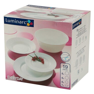 LUMINARC EVERYDAY 19PC DINNER SET