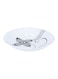 Royalford Floral Printed Dinner Plate White/Black 7.5Cm