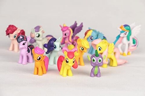 Generic 12Pcs Figures Set My Little Pony Mini Action Figure Cake Toppers