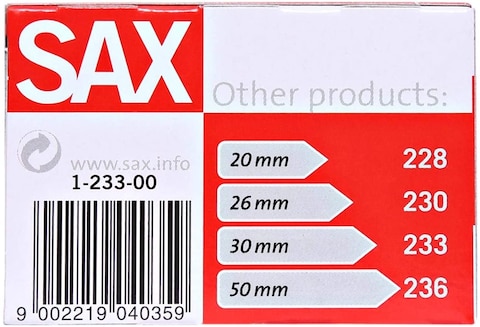 Generic Sax Paper Clips 10 Boxes X 100 Pieces, 233 30mm