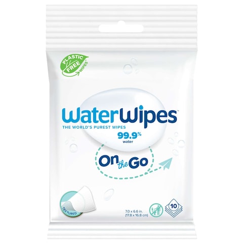 WaterWipes Plastic Free On the Go Wipes 10 Wet Wipes