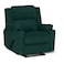 In House Velvet Rocking Cinematic Recliner Chair With Cups Holder - Dark Green - Lazy Troy
