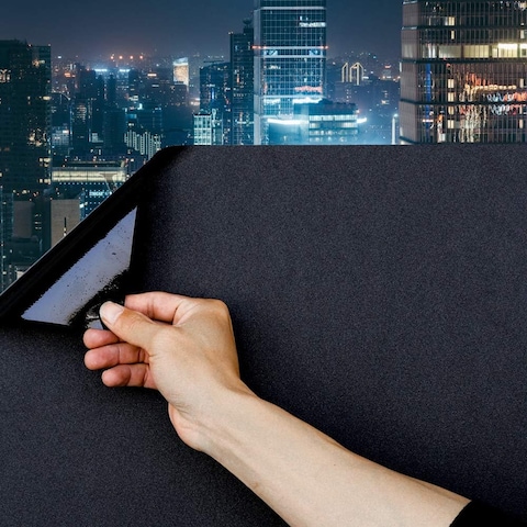 Lavish Window Blackout Film, 1Pcs Removable Light Blocking Static Total Blackout Privacy Sticker [45cm X 10 Yards]