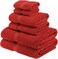 Comfy 550 GSM Set of 6 100% Cotton Towel Set - Red