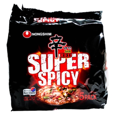 Nongshim Shin Red Super Spicy 120g Pack of 5