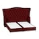 In House Taj Mahal Linen Bed Frame - Queen - 200x140cm - Burgundy