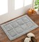 Home Style Shemtron Square Pattern Cotton Bath Mat Silver- 40 X 60 cm