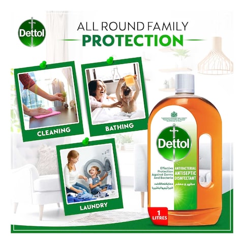 Dettol Anti-Bacterial Antiseptic Disinfectant Liquid 1L Pack of 2