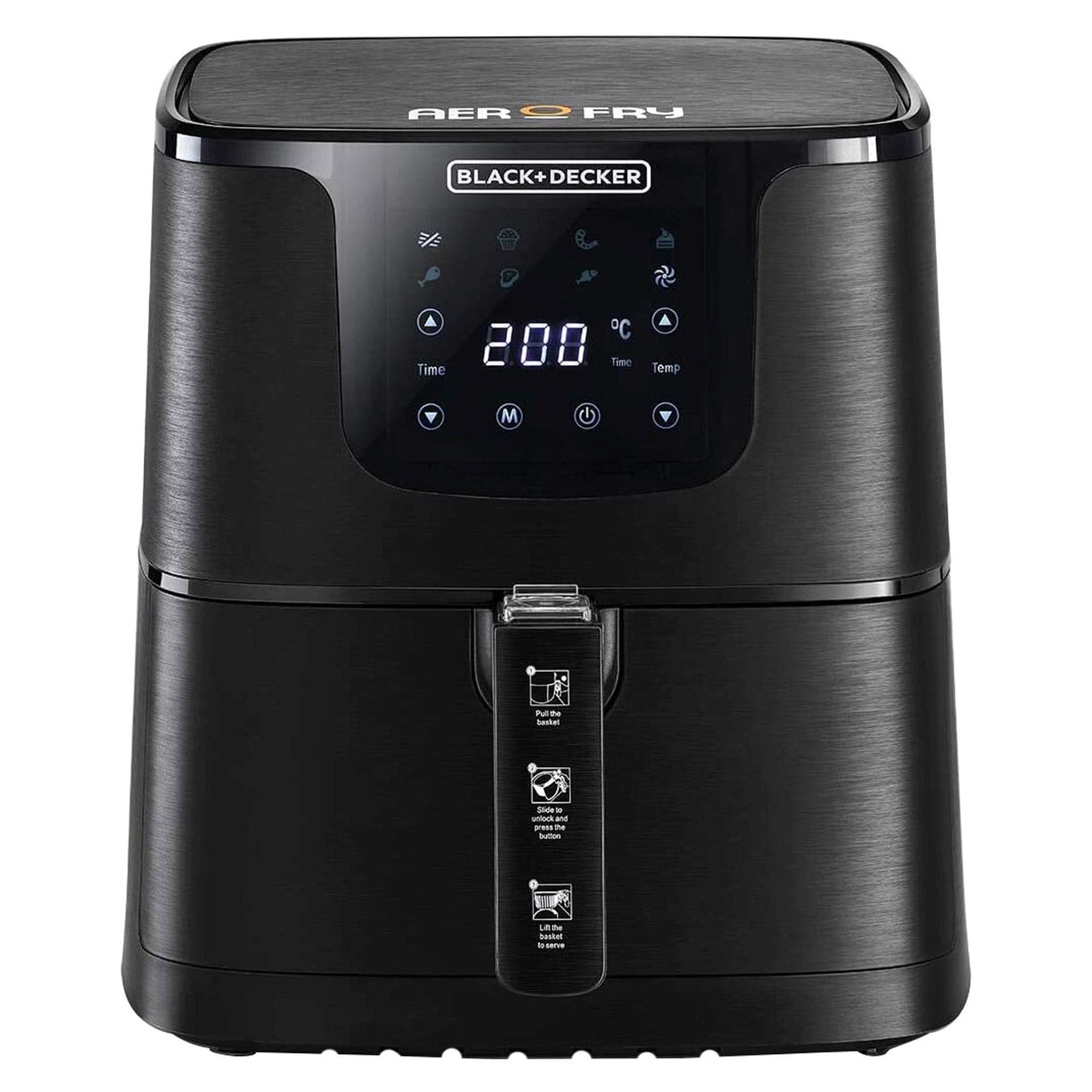 Black Decker Digital Air Fryer 4.3 Liters Black AF700 Online Carrefour Egypt