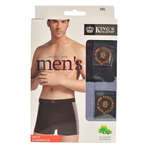 MENS BOXER K/COLL 2PC  552