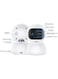 Wireless Pan/Tilt WiFi Home Smart Camera, Switchable Dual Lens Siren Alarm Sound IP Security with Night Vision Motion Detection