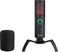 Rapoo USB Wired Gaming Microphone For PC, PS4, PS5 And Mac, LED Multi Color, Built-In Shock Absorber, 360 Degree Rotation, Plug And Play, 3.5mm Audio &amp; Type-C Port, Volume Control, Dual Microphone