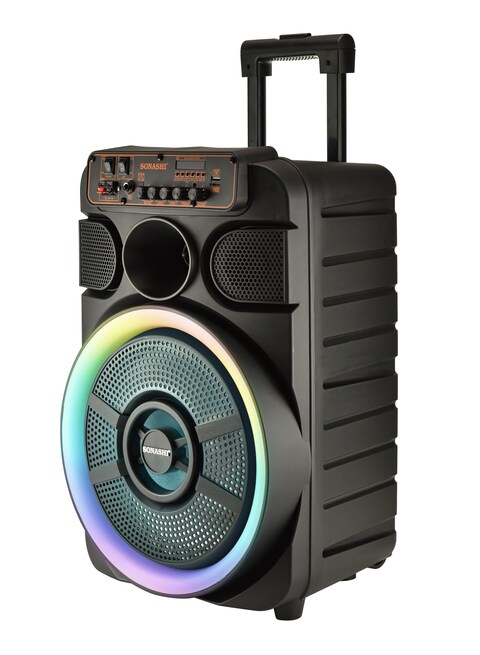 Sonashi 12-Inch Rechargeable Bluetooth Trolley Speaker SPS-8012RT