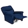In House Velvet Rocking Recliner Chair - Dark Blue - NZ110