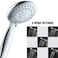 Decdeal - Handheld Shower Head 5 Spray Settings With Water Flow Regulator Stainless Steel Hose Adjustable Bracket Set Polished Chrome Bathroom Hand Showerhead Holder