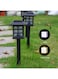 Generic 2-Piece Solar Powered Lawn Light Black