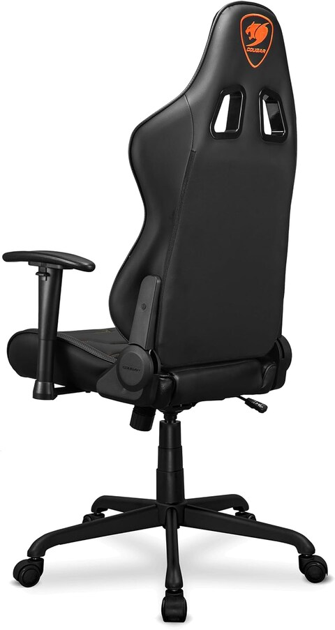 Cougar Gaming Chair Armor Elite, Steel-Frame, Breathable PVC Leather, 160&deg; Recliner System, 120kg Weight Capacity, 2D Adjustable Arm-Rest, Steel 5-Star Base - Black